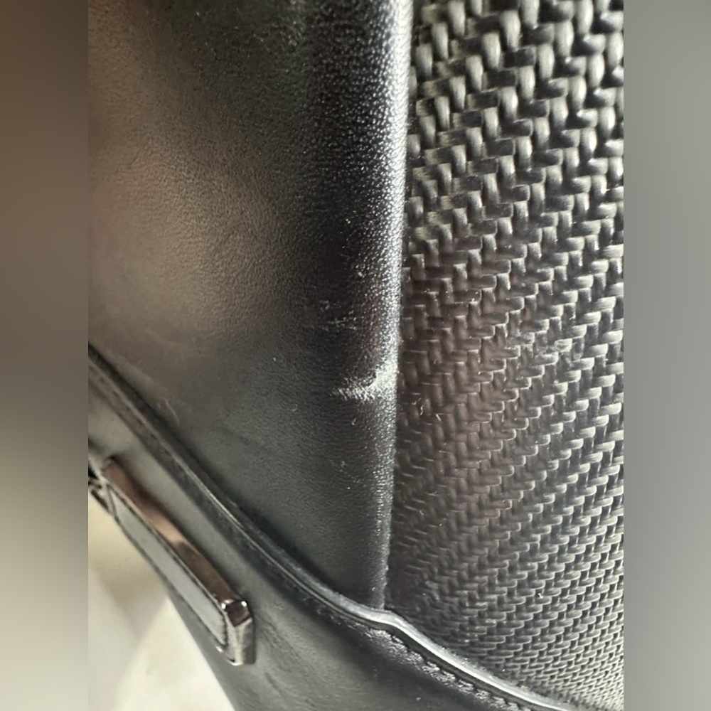 TUMI CFX Southington Carbon Fiber Backpack Black Leather Trim Luxury Rare - Picture 12 of 16